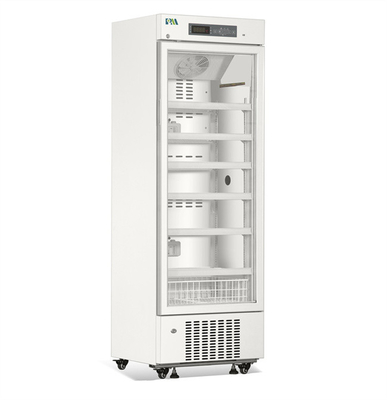 312L Promed Pharmacy Medical Refrigerator Store Produk Biomedis dengan Pintu Kaca Tunggal