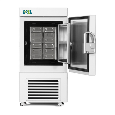 - 86 Derajat 58L Vertikal Portabel Solid Door Cryogenic ULT Freezer Untuk Rumah Sakit