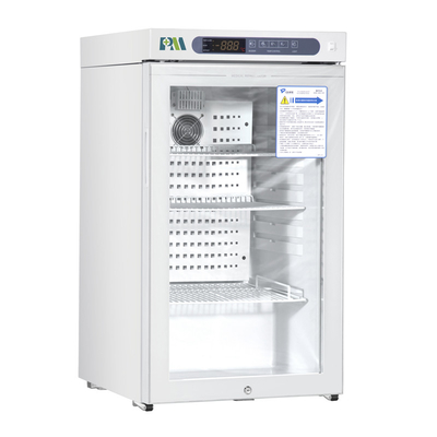 100L Portable Medis Farmasi Vaksin Kulkas Kabinet Pintu Kaca Untuk Obat Cold Storage