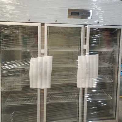 Pemanasan Kaca Pintu Baja Rinsing 304 Farmasi Kulkas Medis Digunakan Di Laboratorium Rumah Sakit