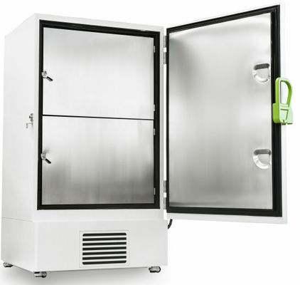838L Kapasitas Terbesar Freezer Suhu Ultra Rendah Biomedis Tegak Dengan Pintu Berbusa Tunggal