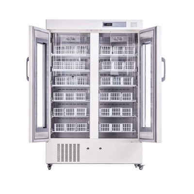 658 Liter Freezer Bank Darah Biomedis Kapasitas Besar dengan Pintu Kaca Berbusa Ganda
