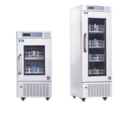 368L Foam Glass Door Blood Bank Lemari Pendinginan Dengan Temperature Printer 4°C Untuk Keamanan Darah