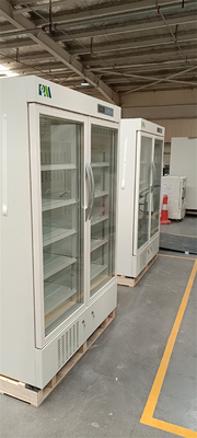 2-8 Derajat Pintu Kaca Ganda Laboratorium Farmasi Kulkas Kulkas Untuk Peralatan Rumah Sakit