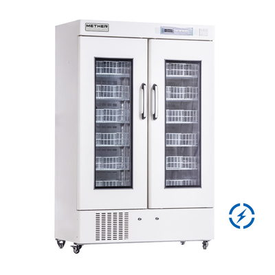 220V / 50Hz atau 110V / 60HZ kulkas bank darah dengan pendingin udara paksa dan alarm