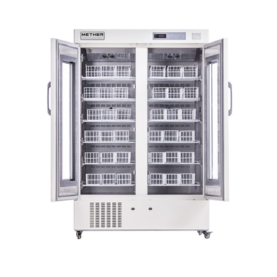 220V / 50Hz atau 110V / 60HZ kulkas bank darah dengan pendingin udara paksa dan alarm