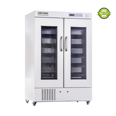 220V / 50Hz atau 110V / 60HZ kulkas bank darah dengan pendingin udara paksa dan alarm