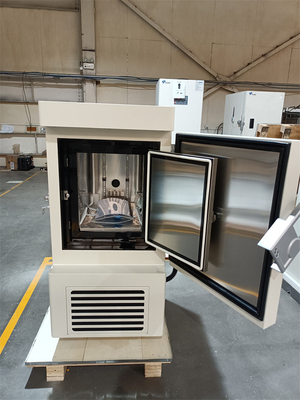 Freezer dengan suhu rendah dengan alarm kerusakan dan fitur pintu terbuka
