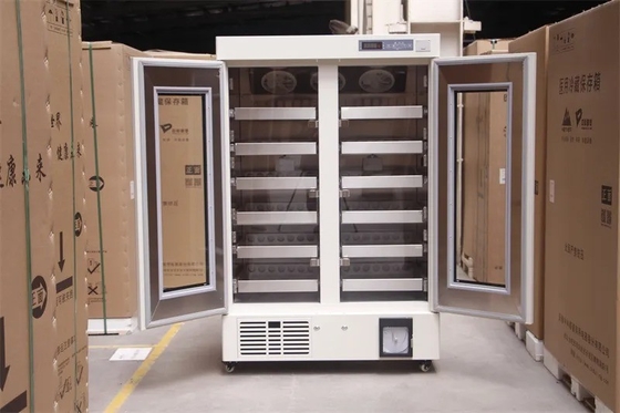 658 Liter Freezer Bank Darah Biomedis Kapasitas Besar dengan Pintu Kaca Berbusa Ganda