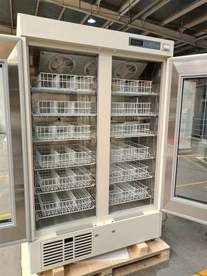 658 Liter Freezer Bank Darah Biomedis Kapasitas Besar dengan Pintu Kaca Berbusa Ganda