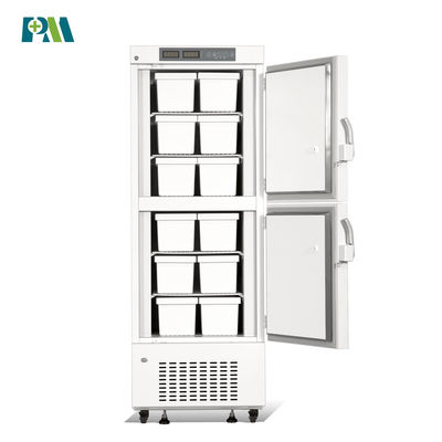Suhu Rendah 358L Double Chamber Stand Up Deep Biomedical Vaccine Freezer Store Drug