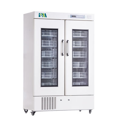 658 Liter Freezer Bank Darah Biomedis Kapasitas Besar dengan Pintu Kaca Berbusa Ganda